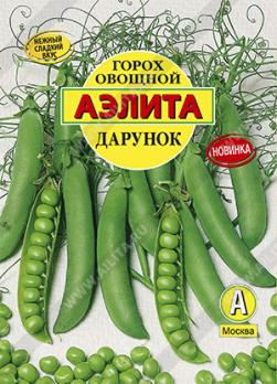 Горох Дарунок овощной 25г безлисточ, среднепоздн.