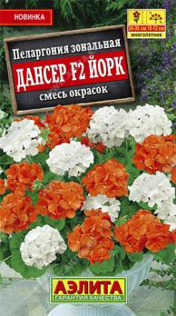 Пеларгония Дансер F2 Йорк зональная смесь окрасок 5шт сел.Floranova /комнатные