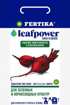 Фертика Leaf POWER для Зеленых и Корнеплодных 15гр водорастворимое удоб./100/