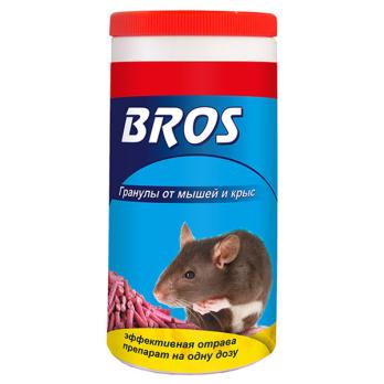 BROS Гранулы от крыс и мышей (банка с дозатором) 250гр 