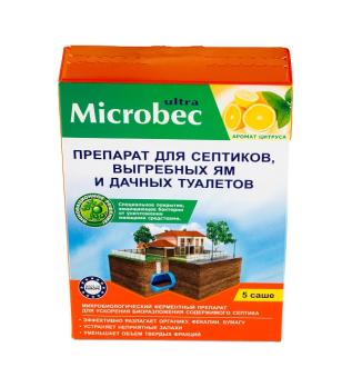 BROS Microbec, для биоразложения содержимого септика, 5 саше по 25г/5шт/