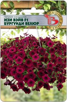 Петуния Изи Вэйв F1 Бургунди Велюр 5шт каскадная /однолетник