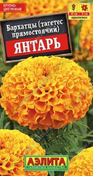 Бархатцы Янтарь прямостоячие 5шт /однолетник Сел. PanAmerican Seed