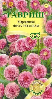 Маргаритка Фрау Розовая 5шт (драже в пробирке) сер.Элитная Клумба /двулетник