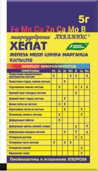 АКВАМИКС витамины для растений  5гр (смесь хелатов)  /100шт/ 