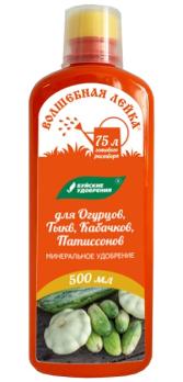 Удобрение для Огурцов,Тыквы и Кабачков 0,5л минеральное сер.Волшебная Лейка /12шт/ 