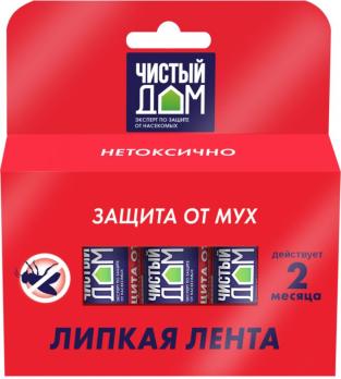 яяЧистый дом - Липкая лента от мух с аттрактантом (1упак=4шт) /40шт/