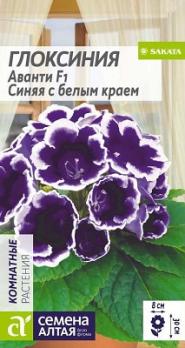 Глоксиния Аванти Синяя с Белым Краем F1 /8шт Н30см /комнатные