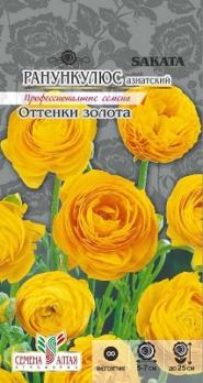 Ранункулюс Оттенки Золота азиатский 5шт Н25см сер.Профессион.семена /многолетник