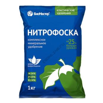 Нитрофоска 1кг N14% P15% K%14 минеральное удобрение /25шт/