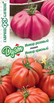 Томат Инжир Красный 0,05гр+Инжир Розовый 0,05гр сер.Дуэт /среднеранние сорта