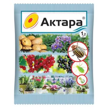 Актара 1,2мл (от колорадского жука,тли,белокрылки) на 2сотки /200шт/