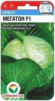 Капуста б/к Мегатон F1 10шт /высокопродуктивная среднепоздняя