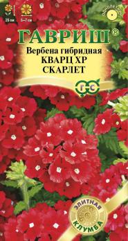Вербена Кварц XP Скарлет гибридная 4шт сер.Элитная клумба /однолетник