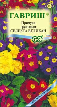 Примула Селекта Великан, смесь 10шт сер.Альпийская Горка /многолетник