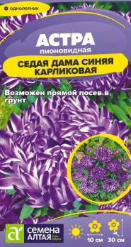 Астра Седая Дама Синяя 0,05гр пионовидная карликовая /однолетник