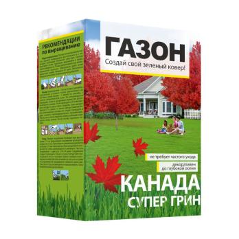Газонная трава Канада Супер Грин 1 кг. коробка
