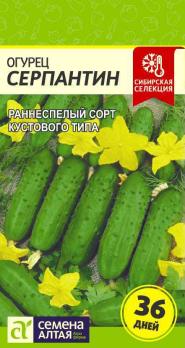 Огурец Серпантин 0,5гр раннеспел,пчелоопыл  Сибирская Сел.