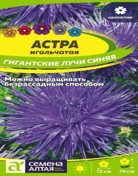Астра Гигантские Лучи Синяя игольчатая 0,2 гр /однолетник