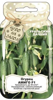 Огурец Амиго F1 8шт сер.ЧУДО НА ЗАСОЛ /невероятно урожайный ультраранний самоопылямый