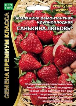 Земляника Санькина Любовь 6шт Семена премиум класса /ремонтантная
