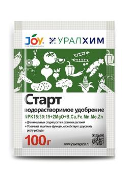 АКЦИЯ!!! Водорастворимое удобрение Старт 100гр ТМ JOY УРАЛХИМ /20шт/01.-06./не огранич.ср.г.