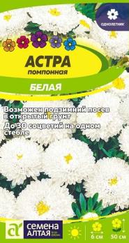 Астра помпонная Белая 0,2 гр /однолетник
