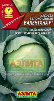 Капуста б/к Валентина F1 20шт /позднеспелая