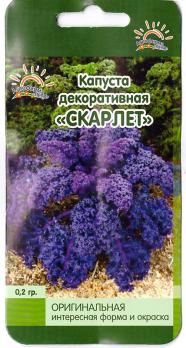 Капуста декор. Скарлет 0,2г курчаволист, фиолет /однолетник