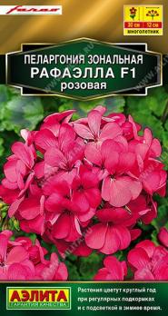 Пеларгония Рафаэлла F1 РОЗОВАЯ зональная 5шт сел.Farao Золотая сер /многолетник