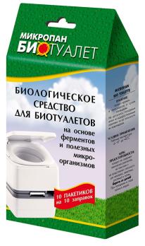 Микропан  БИОТУАЛЕТ 100гр ср-во для биотуалетов (водораств.саше на 10 запр.)/10шт/