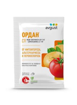 Ордан 25гр (от фитофтор.на карт и овощных культурах) расчитано на 5л воды/100м2