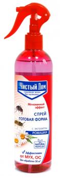 Чистый дом - Спрей  400мл от МУХ и ОС с экстрактом ромашки