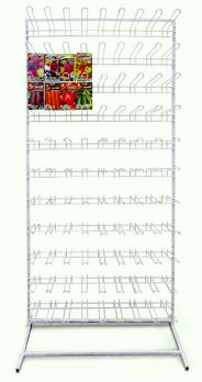 СТОЙКА торговая для семян 99 крючков (11рядов х 9 крючков)(180х770х450) 12кг.металл 