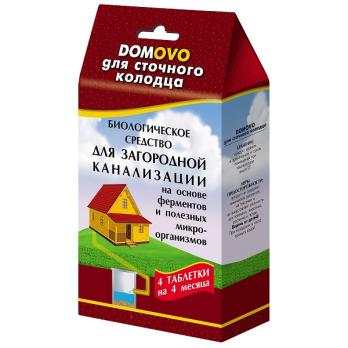 СР-ВО д/загород. канализ. DOMOVO для СТОЧН. КОЛОДЦА 4тбх12гр=48гр (на 4 мес)/10шт/