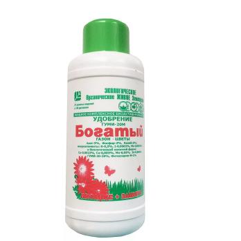 Богатый 0,5л Цветы,Газон (гуми,фитоспорин б/хлора улуч.рост и декор св-а,защита)/14шт