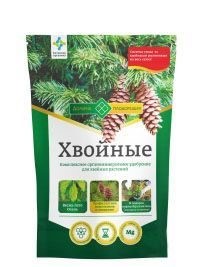 АКЦИЯ!!! Удобрение ХВОЙНЫЕ 1кг комплексное органическое сер.Долина Плодородия подклеена