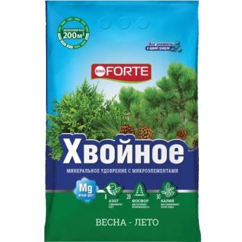 Удобрение комплексное 2кг Хвойное гранулированное с микроэлементами ВЕСНА-ЛЕТО ТМ Bona Forte /8шт