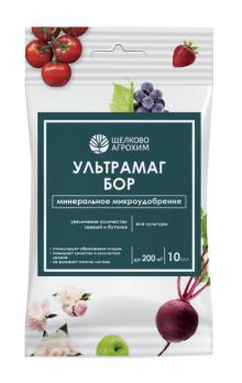 Ультрамаг Бор 10мл/400м2 минеральное микроудобрение д/подкормки любых культур /50шт