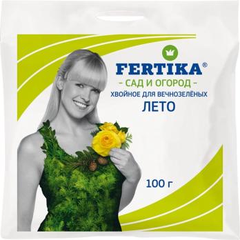 Фертика ЛЕТО 100гр Хвойное для Вечнозеленых NPK 8:7:21+S+MG+FE /15шт