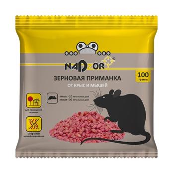 Зерновая приманка от мышей и крыс 100гр ТМ Nadzor