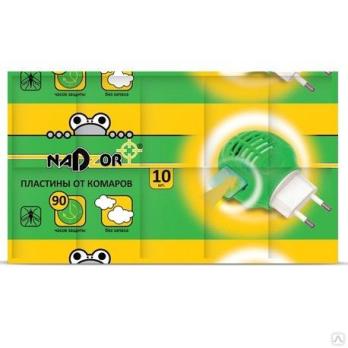 Пластины от комаров 10шт (без запаха) ТМ Nadzor