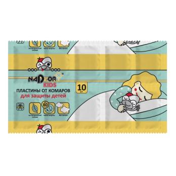 Пластины от комаров для защиты детей 10шт (без запаха) ТМ Nadzor 