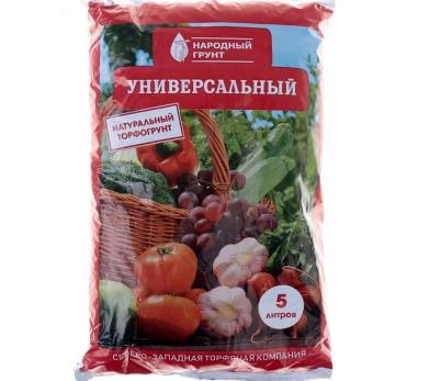 Грунт Универсальный 5л (натуральный торфогрунт)  - Народный Грунт