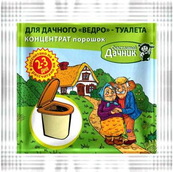 Счастливый дачник КОНЦЕНТРАТ д/дачного ведра-туалета 13гр/Вт-13/ 70шт