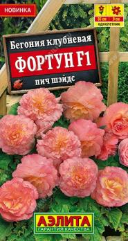 Бегония Фортун F1 Пич Шэйдс 5шт (драже в пробирке) клубневая Сел.Sakata /однолетник