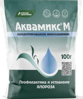 АКВАМИКС М микроудобрение 100гр (смесь хелатов) профилактика и устранение ХЛОРОЗА /18шт