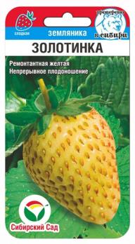 АКЦИЯ!!! Земляника Золотинка 10шт /ремонтантный сорт раннего срока созревания/12.27